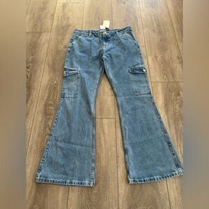 Free people x milk it char cargo jeans NWT